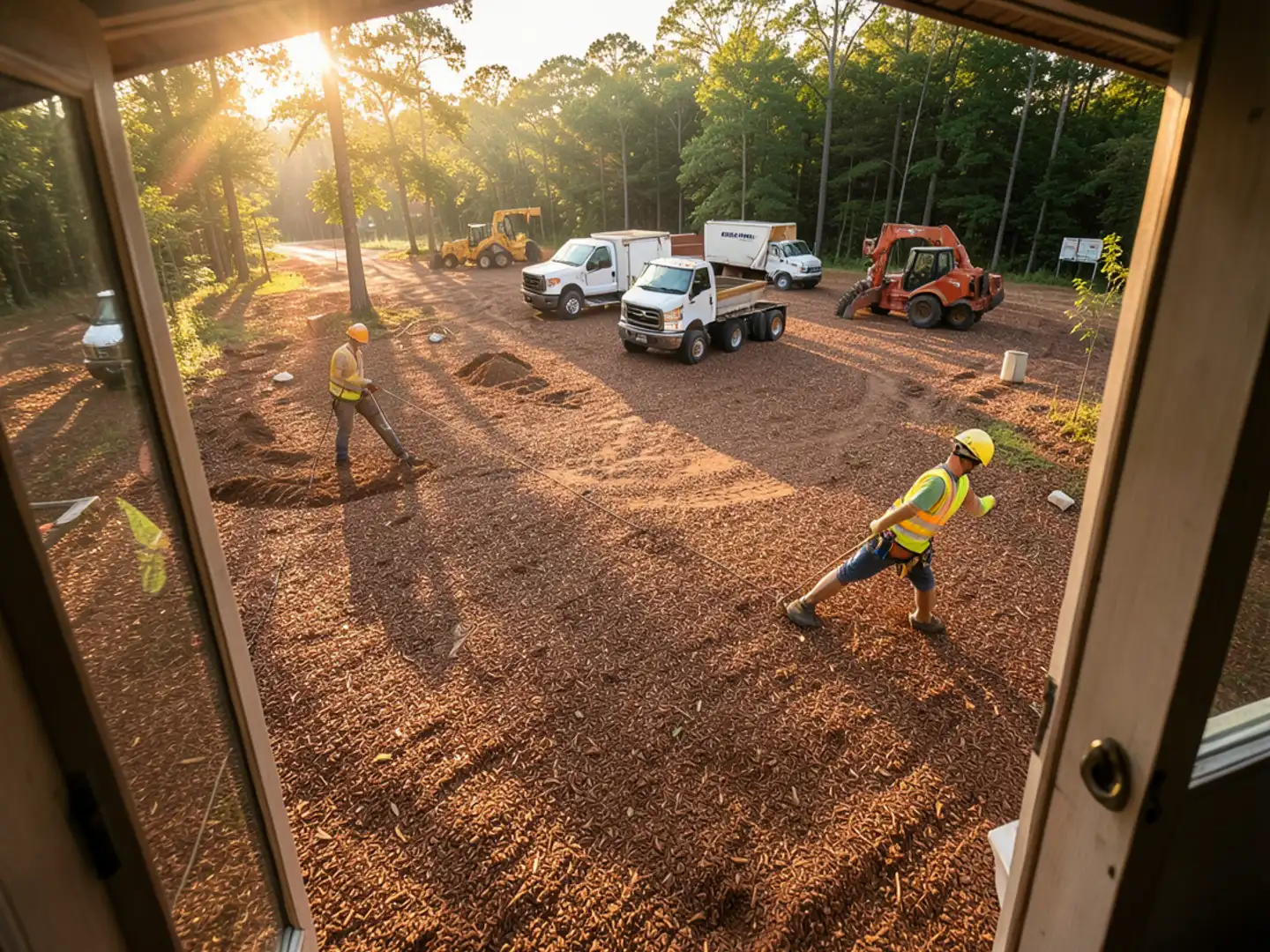 Clean rough graded home site in Coweta County ready for residential construction